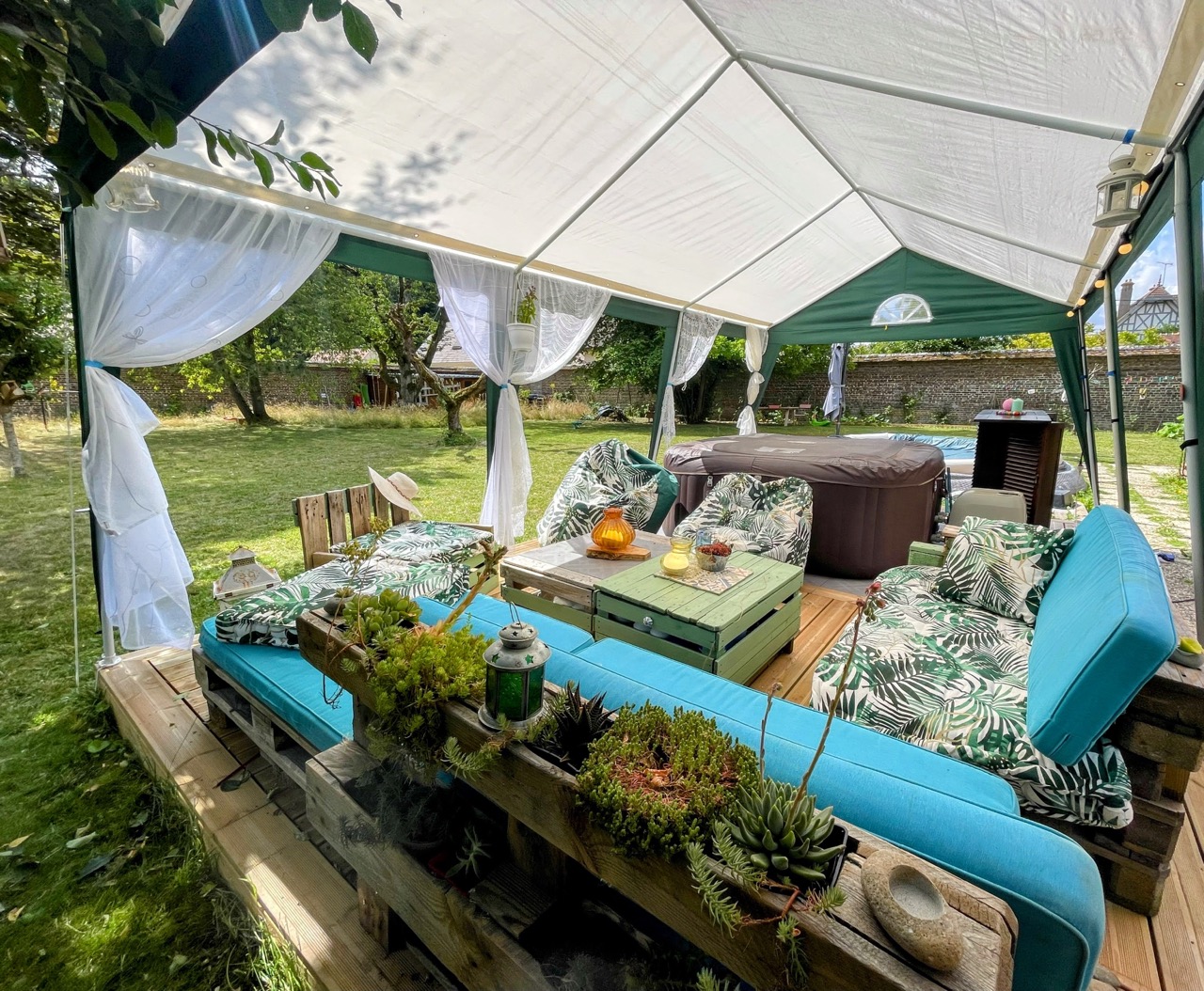 Salon de jardin en palettes 1B2F