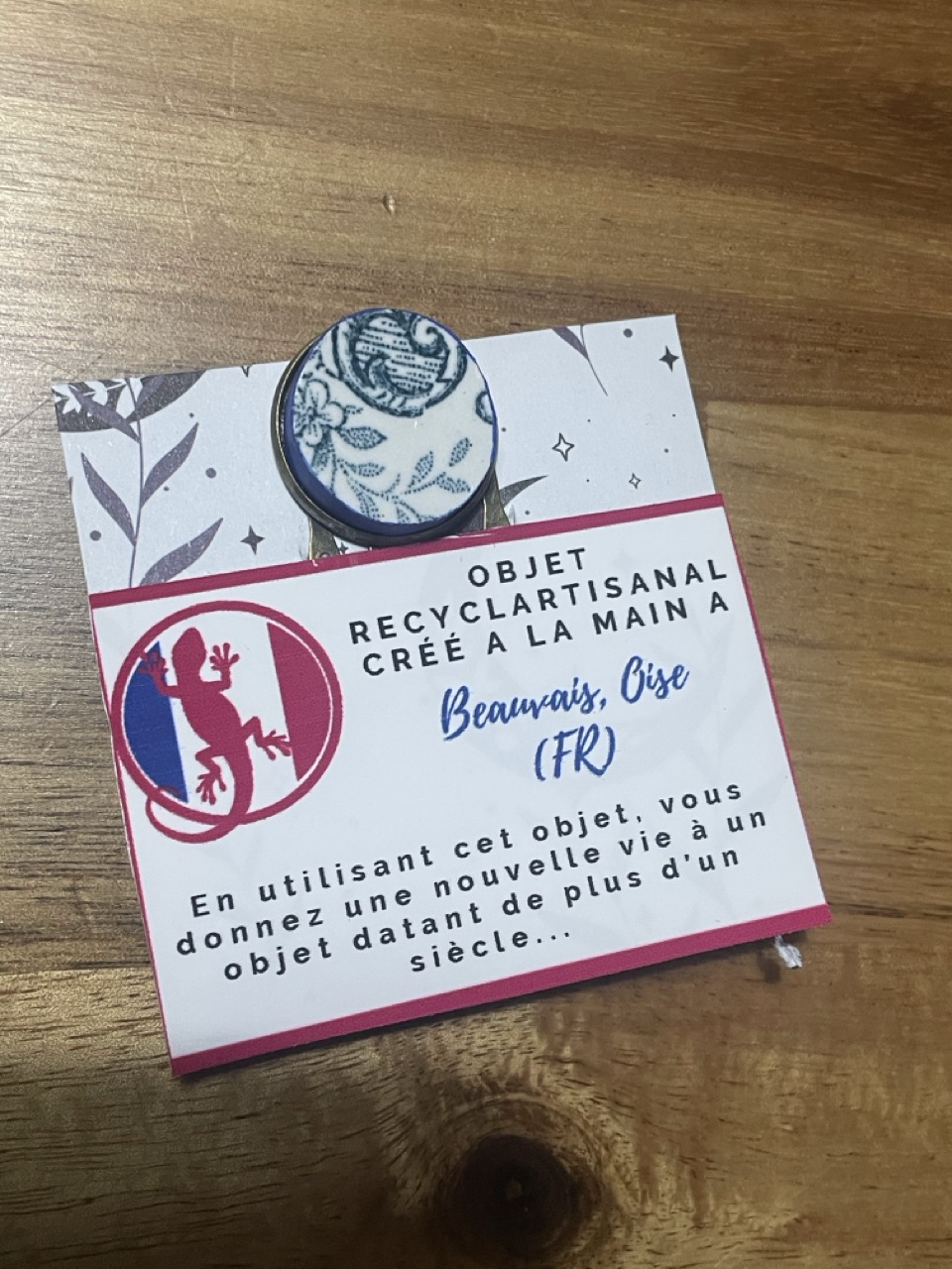 Marque page collection Marika, 1B2F en terre de fer réemployée