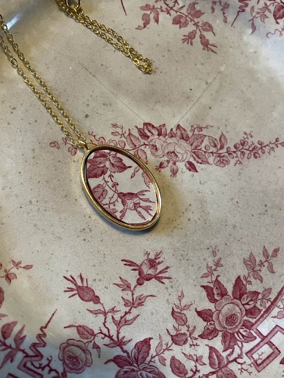 Pendentif en terre de fer recyclée collection Marie-Louise 1B2F