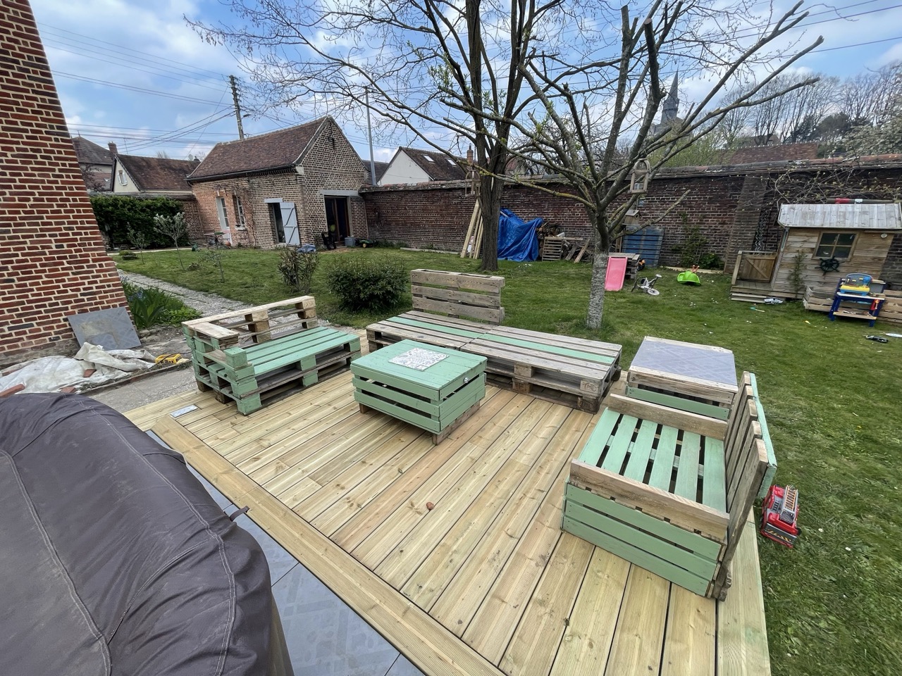 Salon de jardin en palettes 1B2F