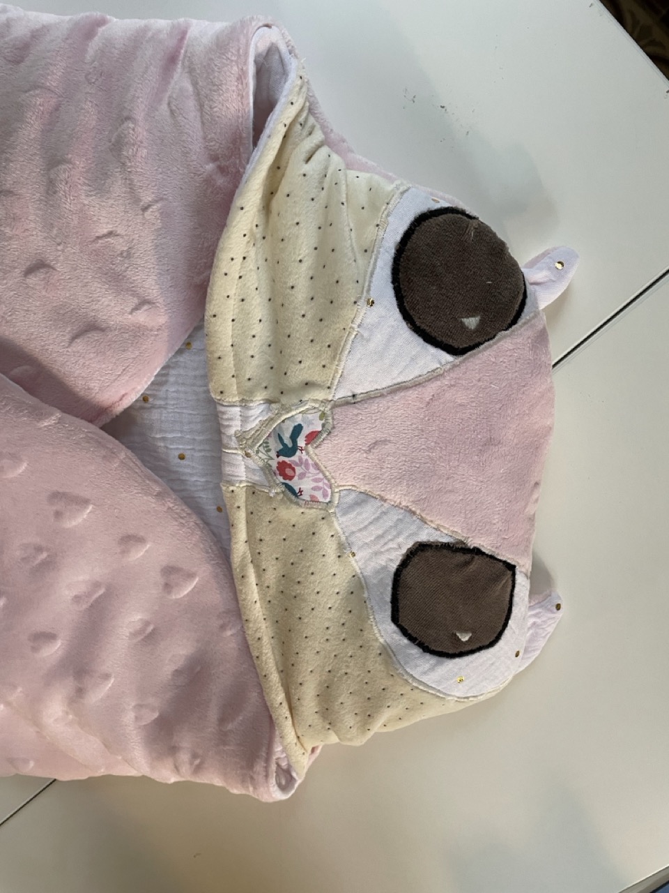 Couverture bébé nomade personnalisée petit écureuil - 1B2F créations